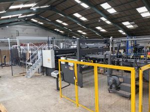 TCY Smart Tech Jumbo Flexo casemaker in situ at S Lester